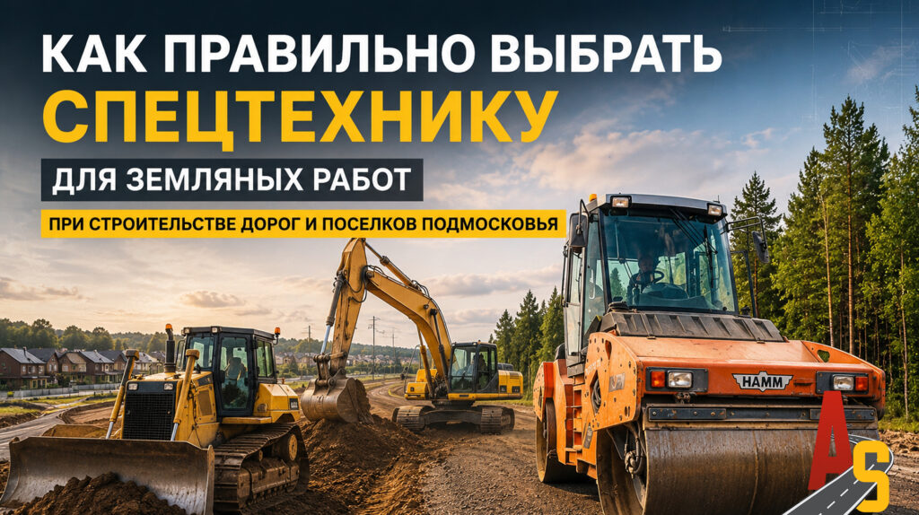 Как правильно выбрать спецтехнику для земляных работ при строительстве дорог и поселков Подмосковья